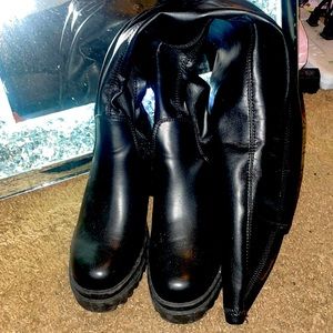 All BLACK THIGH HIGH BOOTS